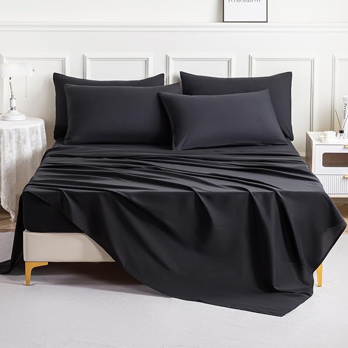 Lavisun Twin Flat Sheets Only, 2 Pack Soft Brushed Microfiber Bedding Sheets - Image 2