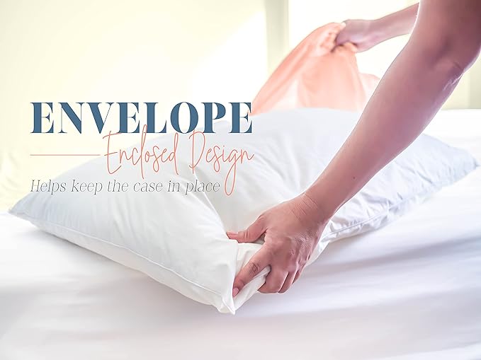 Elegant Comfort 6-PACK Solid Pillowcases 1500 Premium Hotel Quality Microfiber - Image 3