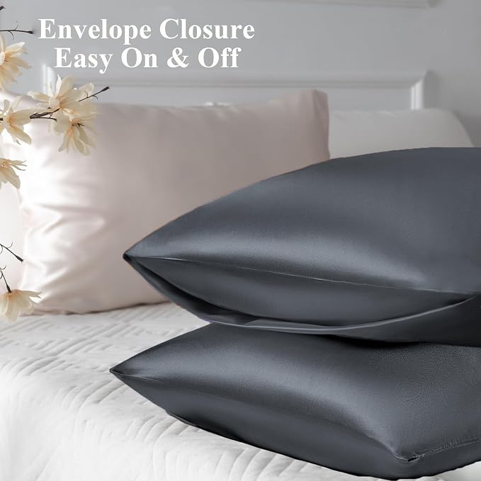 Satin Pillowcase for Hair 2pc, Similar to Silk Pillow Cases, Easier Care Than - Image 7