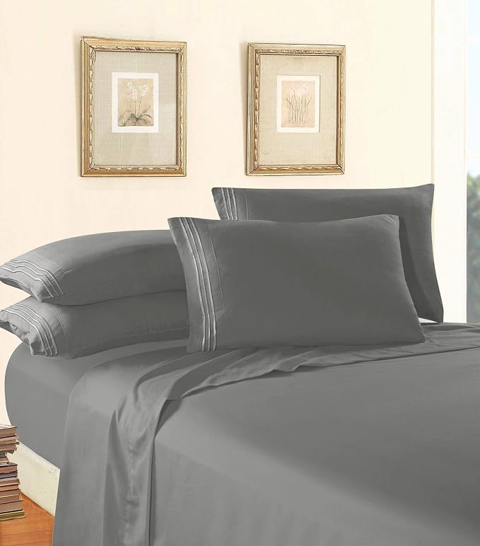 Elegant Comfort Luxury 1500 Premium Hotel Quality Microfiber 5-Piece Sheet Set - Image 3