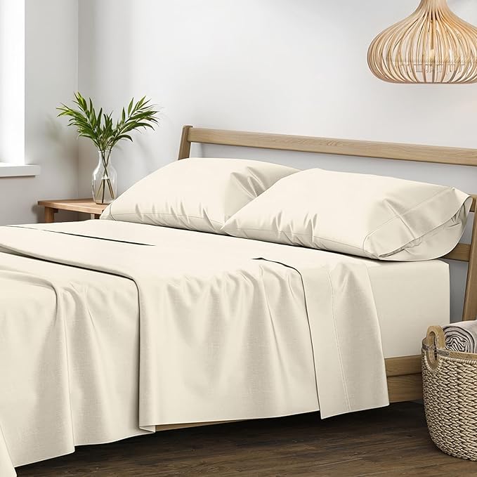 XOOX Linen 100% Egyptian Cotton Sheets Set by XOOXLinen