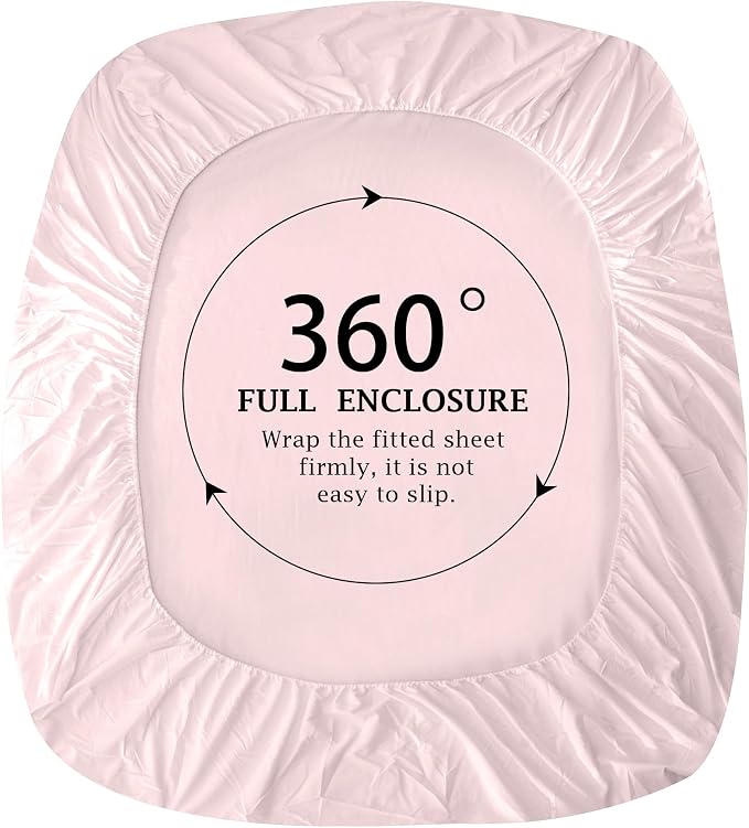 FreshCulture Pure Cotton Fitted Sheets Twin XL Size, 300 Thread Count Percale - Image 4