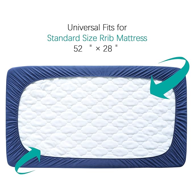 Crib Mattress Protector Sheets Fitted Waterproof Crib Mattress Pad Cover - Image 4