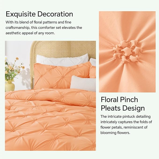 BEDELITE Apricot Queen Comforter Set - Image 4