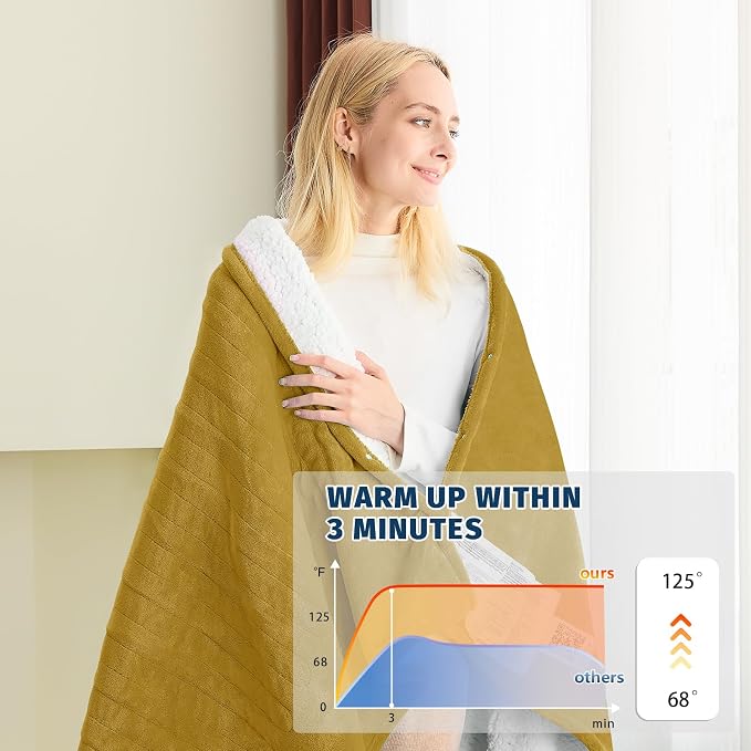 BOMOVA Heated Electric Blanket Twin - Image 3