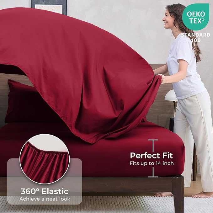 HEVUMYI Red Twin Comforter Set - Image 5