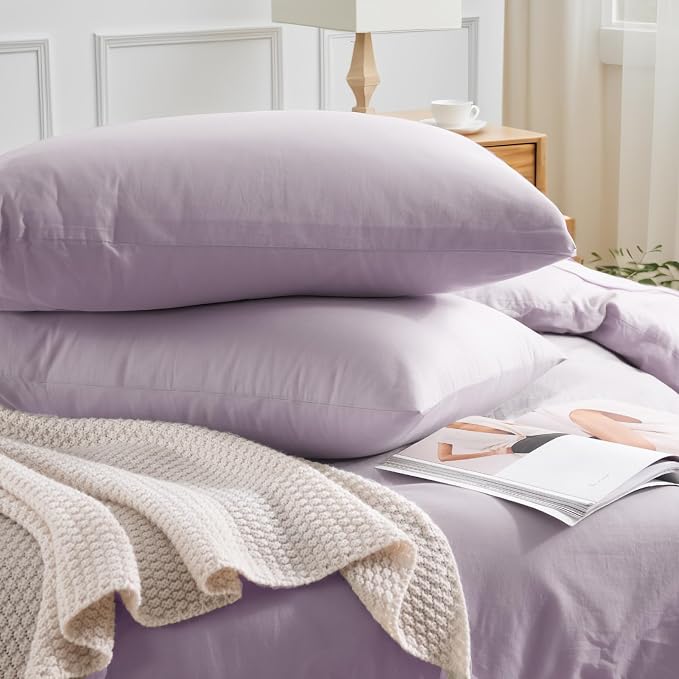 NEXHOME PRO Duvet Cover Set King Size Linen Feel Textured Organic Natural 100% - Image 5