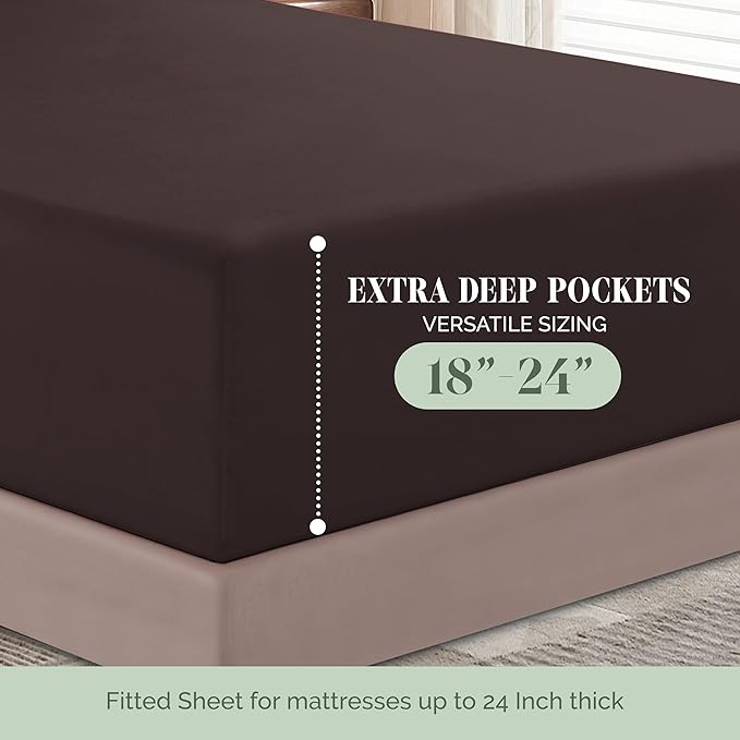 Elegant Comfort Luxurious 1500 Premium Hotel Quality Microfiber 4-Piece Sheet - Image 4