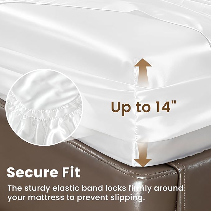 Love's cabin Twin XL Satin Sheet Sets - Image 4