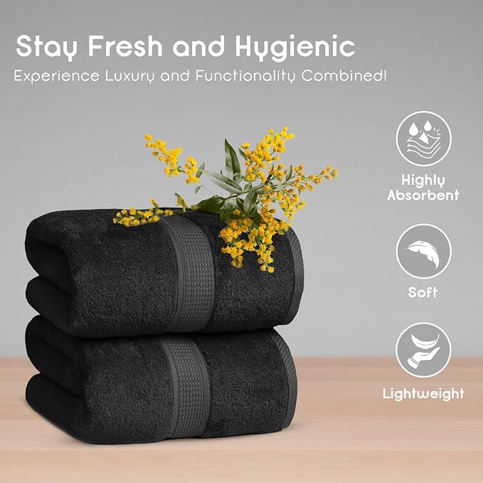 Ariv Premium Jumbo Bath Towels Pack of 2, Beach Towel, Extra-Large Bath Sheets - Image 2