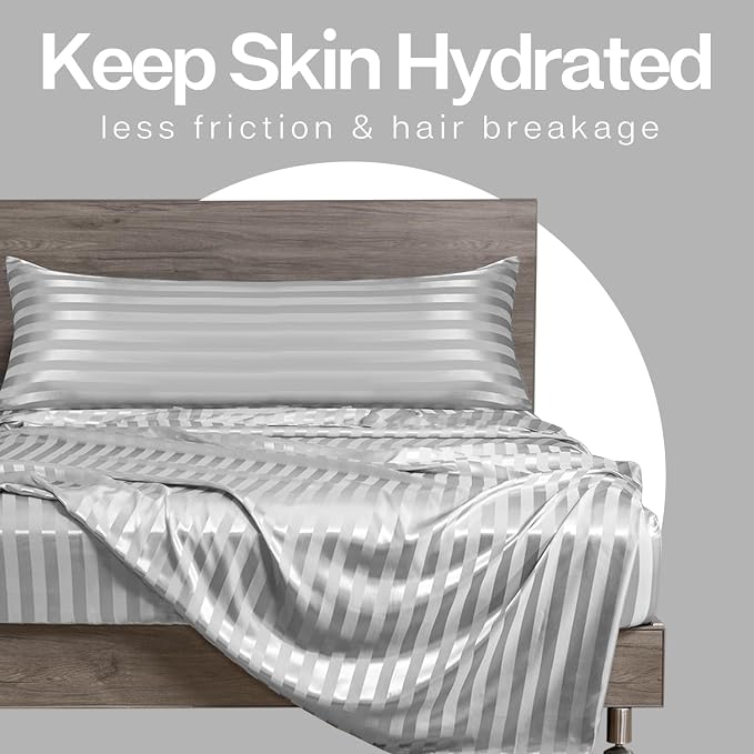 MR&HM Satin Body Pillow Cover, Soft and Breathable Body Pillow Case - Image 5