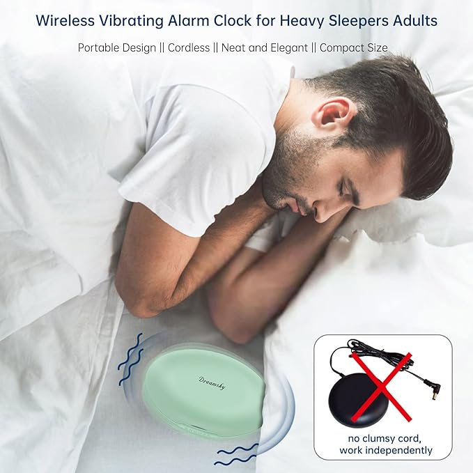 DreamSky Vibrating Alarm Clock for Heavy Sleepers - Image 2