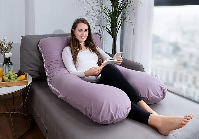 Meiz U Shaped Sleeping, Cooling 60‘’ Maternity Pillow - Image 8
