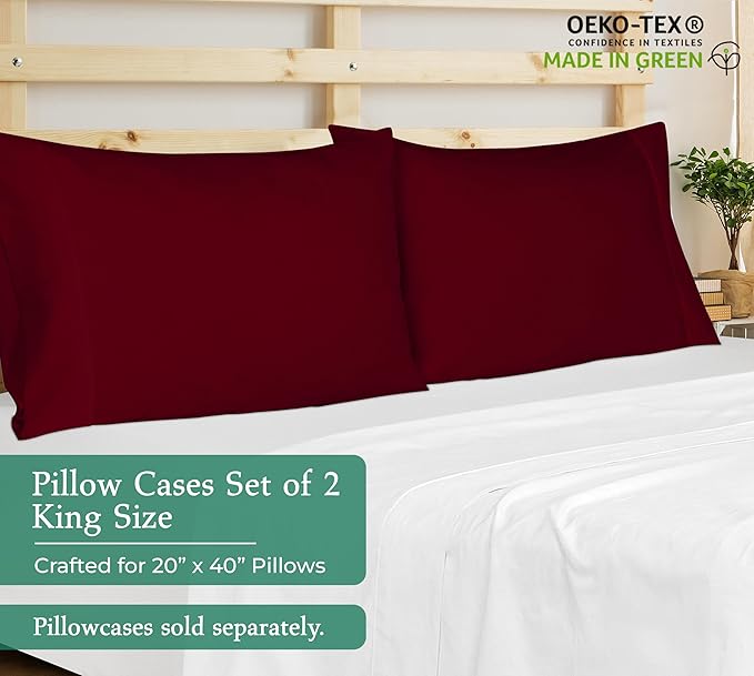Royale Linens King Pillowcase Set of 2 - Image 2