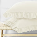 KKJIAF Ruffle Pillow Cases Queen Size Set of 2, Ruffled Pillow Covers by KKJIAF