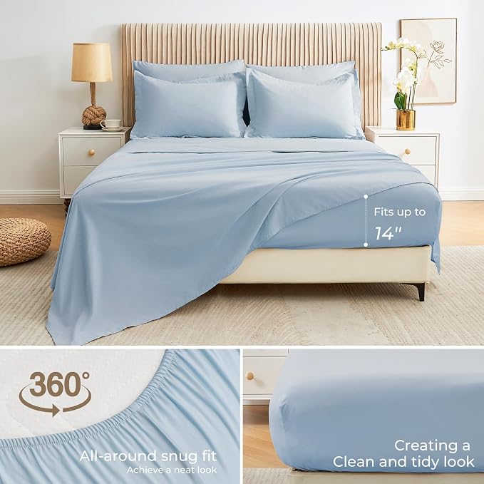 Sasttie Queen Comforter Set, 7 Pieces Bed in a Bag Queen, Complete Bedding Set - Image 4