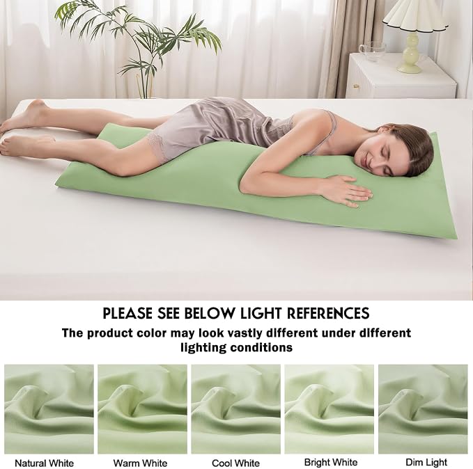 Body Pillowcase with Zipper Cooling Viscose from Bamboo Zippered Pillowcases - Image 6
