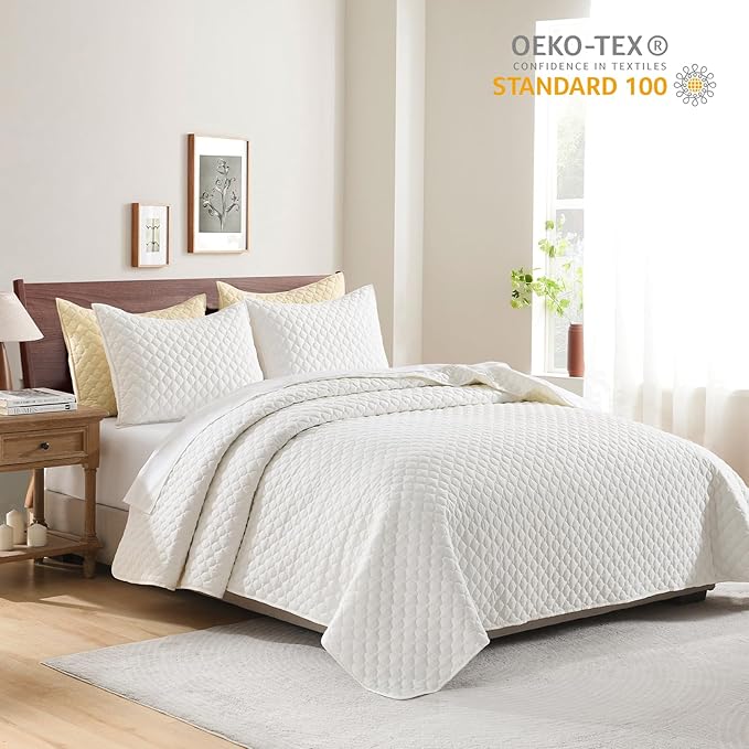 HORIMOTE HOME Cream Quilt King Size, Lightweight Quilt - Image 5