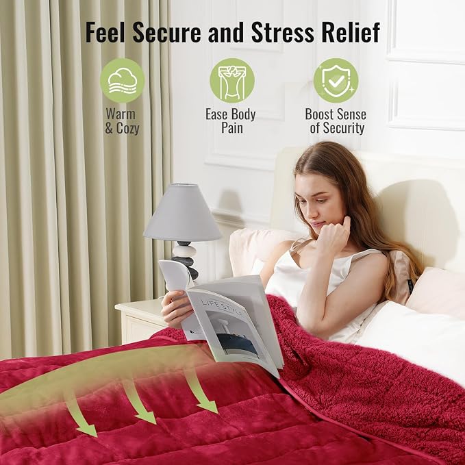 Uttermara Sherpa Fleece Weighted Blanket 12 lbs - Image 4