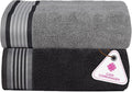 CASA COPENHAGEN He & She 2Pcs 100% Egyptian Cotton Large Designer Bathsheet by CASACOPENHAGEN