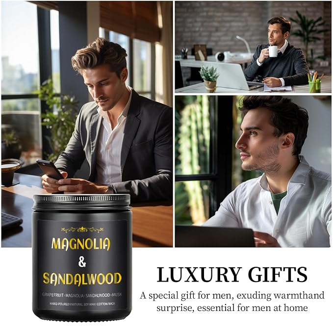 Sandalwood Candle, 7 oz Scented Candle - Image 6