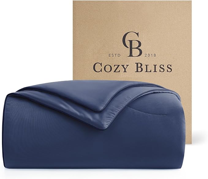 Cozy Bliss Cooling Comforter King Size, Reversible Lightweight Cooling Blankets by CozyBliss
