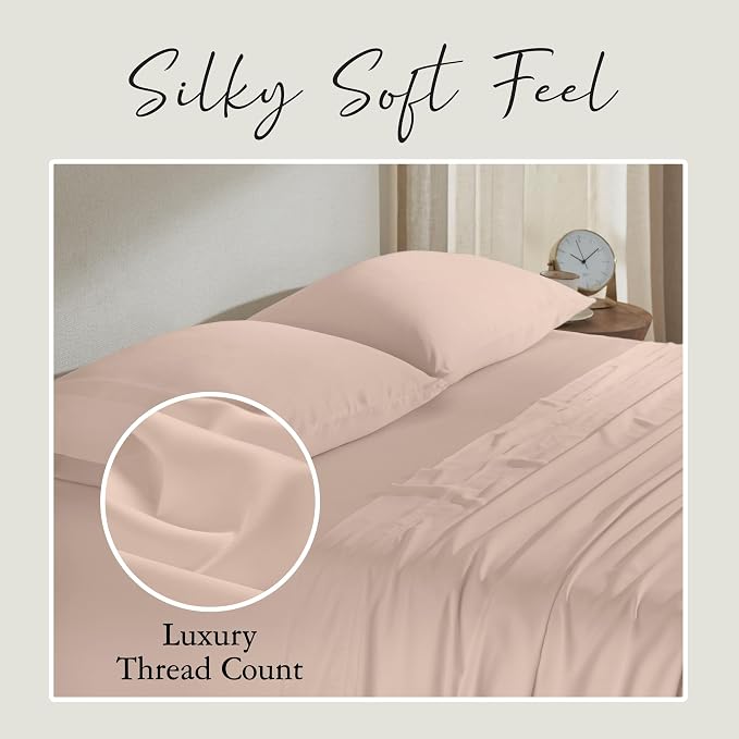 Karissa Mae Cooling Bamboo Viscose Queen Size Pillowcase Set | 100% FSC - Image 6