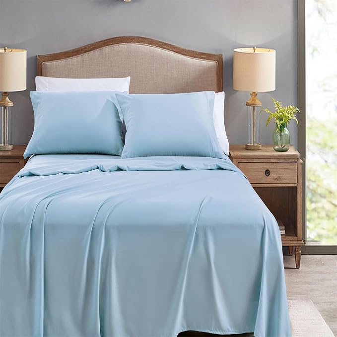 FreshCulture Full Flat Sheets Only, Soft Microfiber Bedding Sheets - Image 2