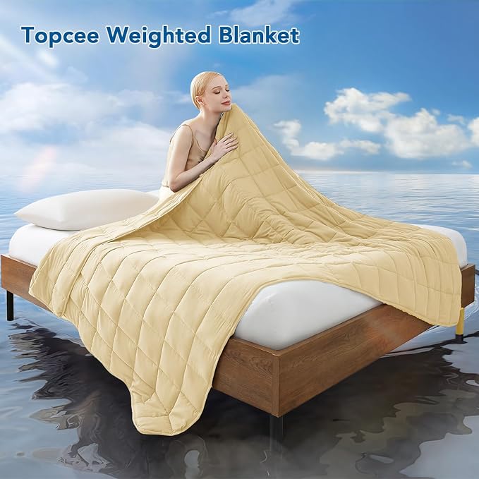 Topcee Weighted Blanket Cooling Throw Heavy Blanket - Image 2