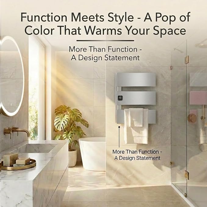 Electric Towel Warmer, Heated Towel Rack - Image 6