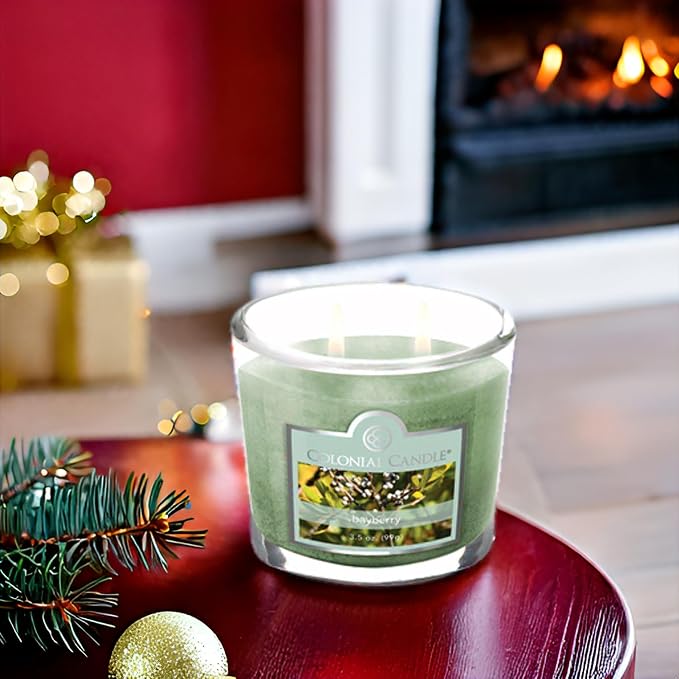 Colonial Candle Bayberry Scented Jar Candle, 2 Wick, 3.5 oz, Mottled Wax Candle - Image 3