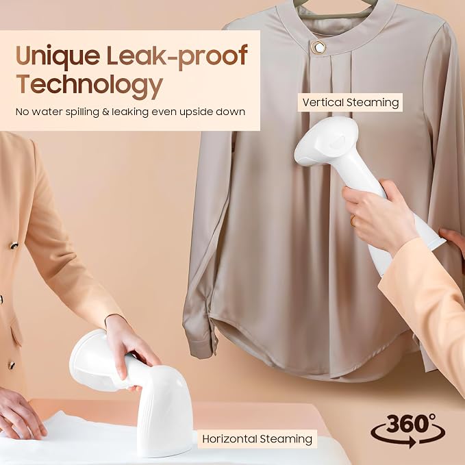Portable Hand Held Steamer for Clothes - 1350W Handheld Clothes Steamer - Image 2