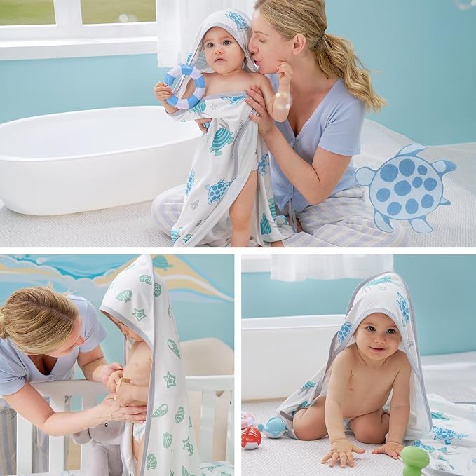 Momcozy Baby Towel with Hooded-Original Design Baby Towel Set -Soft & - Image 9