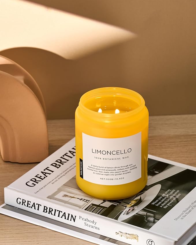M&SENSE Limocello Summer Scented Candle, 19.4oz 110 Hours Long Burning Time - Image 8