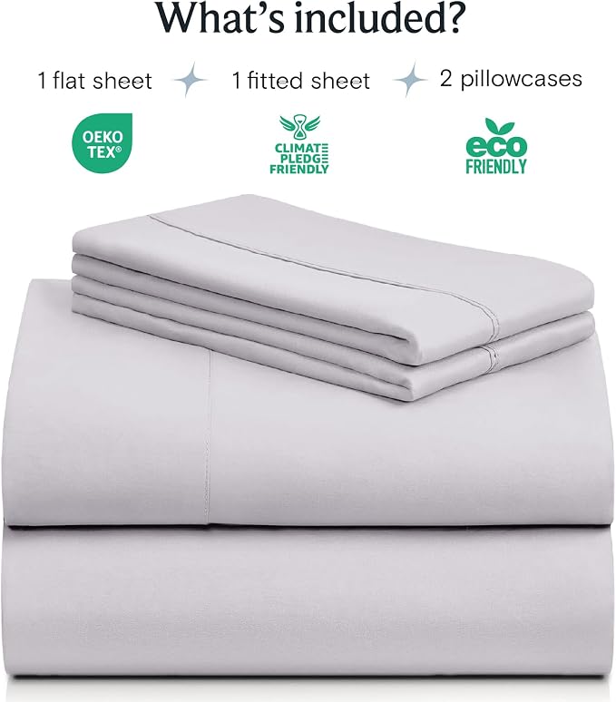 LuxClub 4 PC Sheet Set Bed Sheets Deep Pockets 16" Eco Friendly Wrinkle Free - Image 2