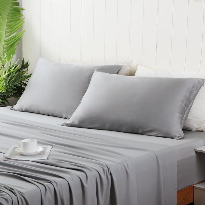 2 Pack Cooling Pillow Cases, Viscose Derived from Bamboo Pillow Protectors King - Image 7