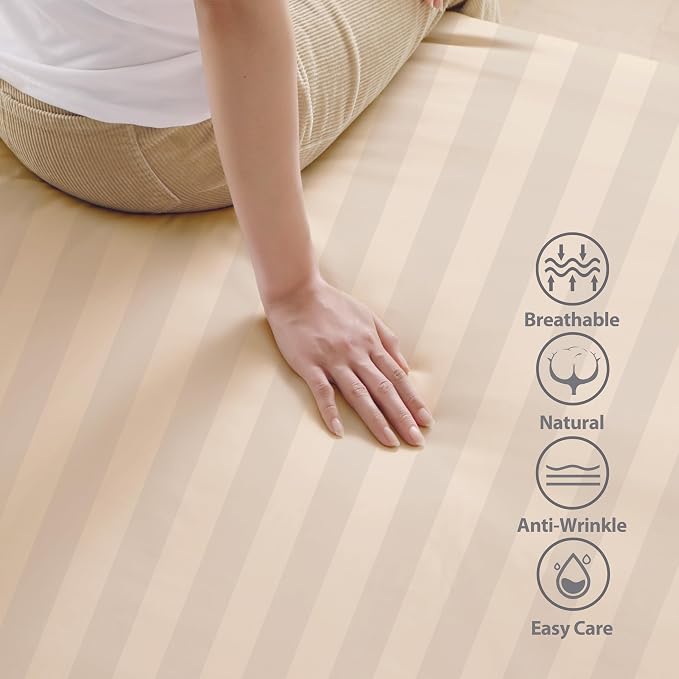 100% Egyptian Cotton Fitted Sheet Twin-XL/Split King Size, 600 Thread Count - Image 4