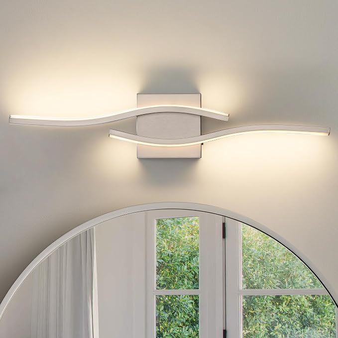 Joossnwell Brushed Nickel Bathroom Vanity Lights Fixtures Over Mirror 5CCT by Joossnwell
