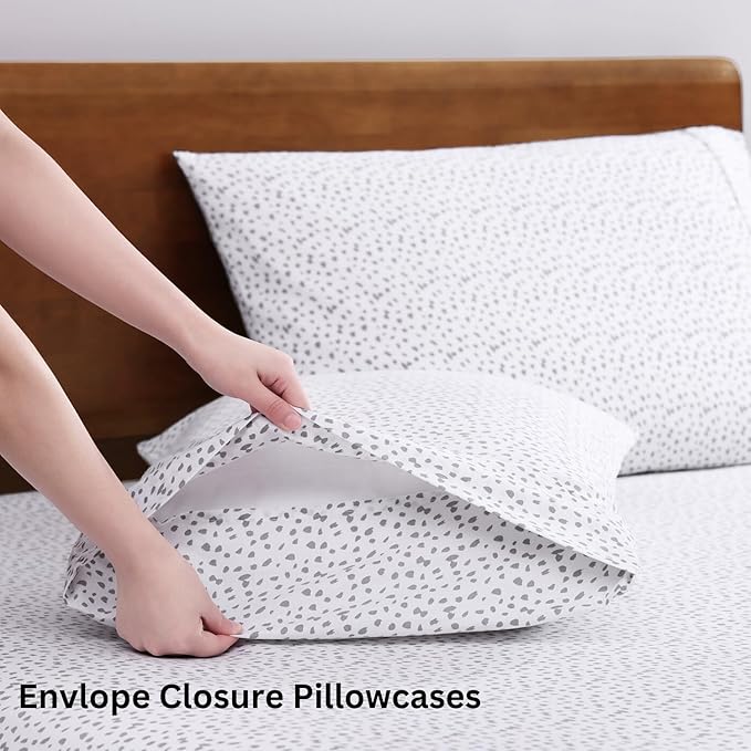 Lane Linen 100% Organic Cotton White King-Sheets Set, 4-Piece Long Staple - Image 5