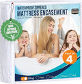 King Size Mattress Protector Waterproof 4 Pack, Premium 200 GSM Terry Mattress by UTOPIABEDDING