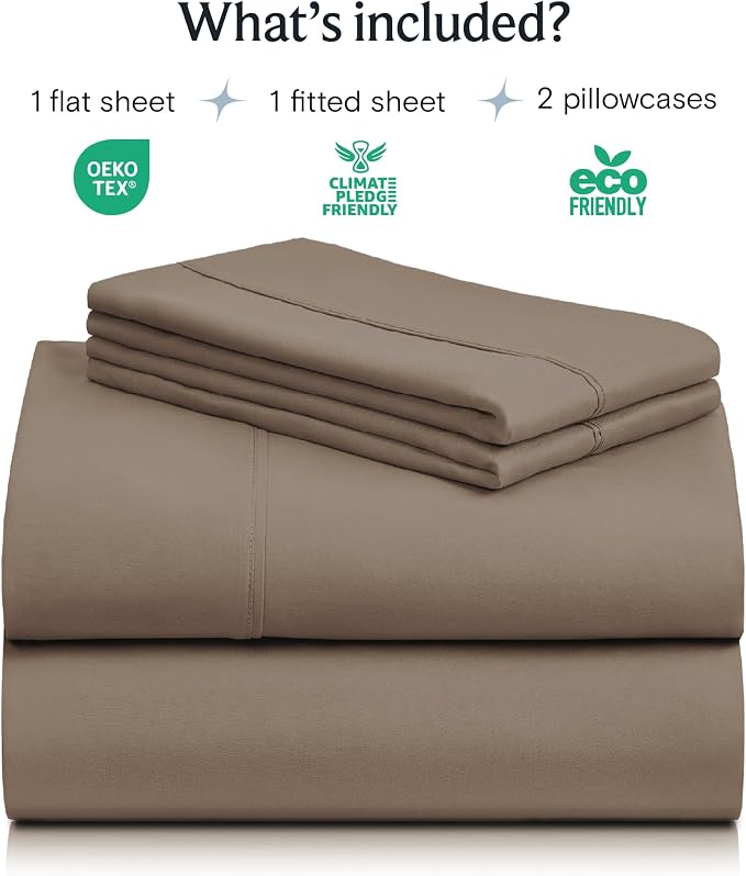 LuxClub 4 PC California King Sheet Set, Breathable Luxury Bed Sheets, Deep - Image 2