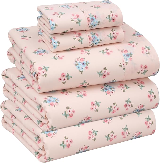 RUVANTI 100% Cotton Sheets – Split King Size Percale Bedding, Cooling & by Ruvanti