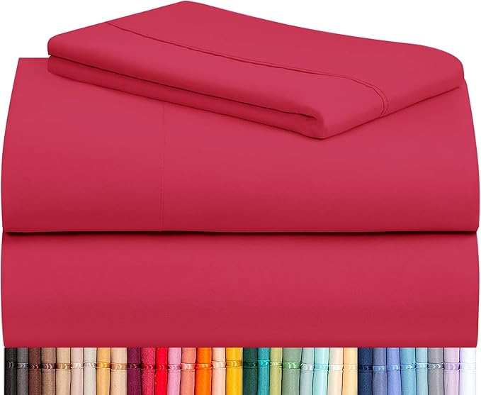 LuxClub 3 PC Twin Sheet Set, Deep Pockets Wrinkle Free Cooling Bed Sheets Hotel by LuxClub