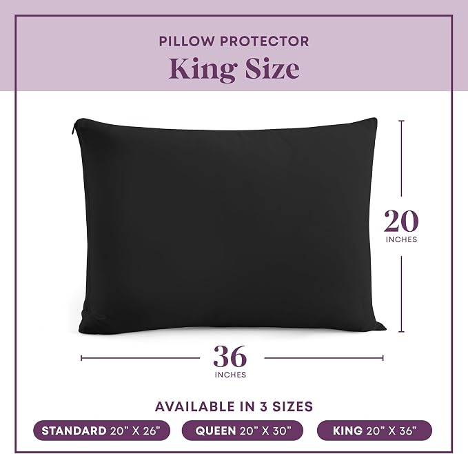 CirclesHome Pillow Protectors 4 Pack King Zippered - Image 6