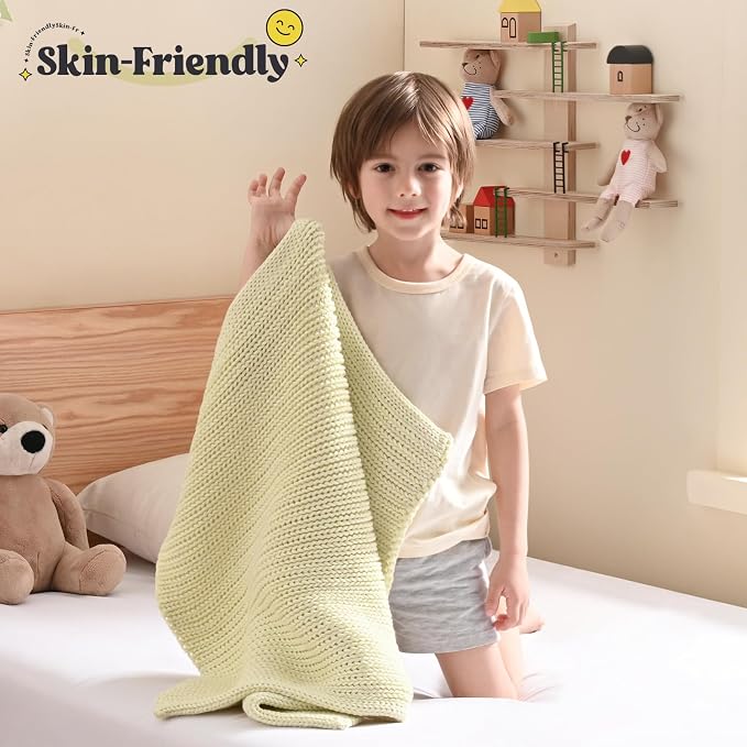 Guohaoi Knitted Weighted Lap Pad No Beads Cooling Weighted Blanket, Breathable - Image 2