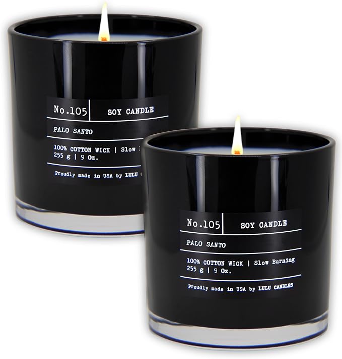 Lulu Candles | Palo Santo | Luxury Scented Soy Jar Candle | Hand Poured in The by LULUCANDLES