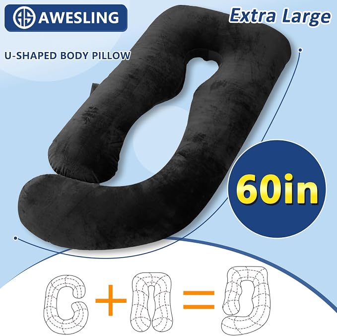 Shredded Memory Foam Body Pillow, Pregnancy Pillows - Image 5