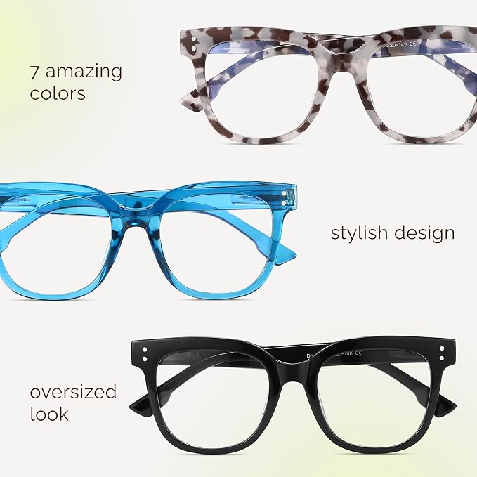 miyya Blue Light Glasses for Women & Men – Oversized UV & Blue Light Blocker - Image 8