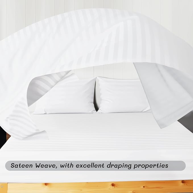 Cotton Flat Sheets Only, 600 TC 100% Cotton Flat Sheet Top Sheet Only, Full - Image 9