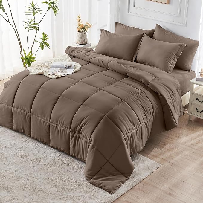 JOLLYVOGUE Twin Comforter Set, Ultra-Soft Bed in a Bag Twin Size 5 Pieces - Image 8